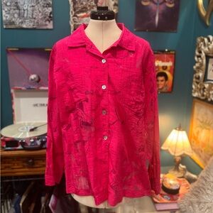 Chico’s Pink Floral Blouse